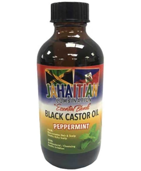 Jahaitian Combination Black Castor Oil - Peppermint (4oz)