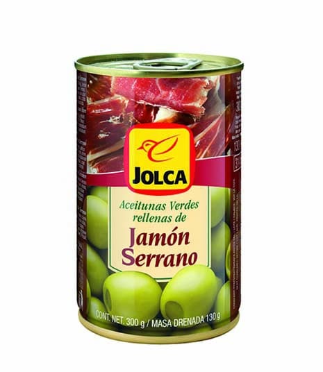 Jolca - Olives Vertes manzarilla farcies au jambon serrano 300g